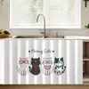 Cortina cubre desorden de gabinete, estante de almacenamiento, cortina decorativa para gabinete y barra de bar, no requiere taladro, tela para tapar puerta de gabinete de cocina