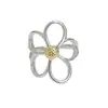 Exquisito Anillo de Flor para Mujer, Moda de Alta Gama, Único y Lujoso, Versátil, Anillo Abierto de Moda, Anillo de Dedo Índice de Nicho