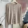 Cárdigan de Punto Bordado con Hilo Retorcido Suave y Ceroso para Mujer 2024 Otoño e Invierno Nuevo Casual Combinable con Todo