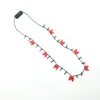 Nuevos Adornos Navideños Más Vendidos al por Mayor Luz LED Parpadeante Fresa Pequeña Bombilla Collar Adornos para Fiesta Navideña