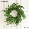 Nuevo corona de Navidad artificial estilo americano de aguja de pino con piñas, decoración colgante para puerta para arreglos festivos y decoración del hogar