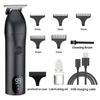 Nueva Cortadora de Cabello Transfronteriza Cortadora de Cabello Eléctrica Cabeza de Aceite Cortadora Eléctrica Empuje Blanco Profesional Tallado Peluquería Afeitadora LCD