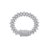 Pulsera Cubana de Espinas Pequeñas Nueva Europea y Americana 16mm Punk Hip Hop con Pinchos Castaña de Agua Pulsera para Hombre Joyería Transfronteriza