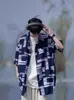 Camisa Floral de Manga Corta con Rayas Estampadas por Todas Partes, Elástica en Cuatro Direcciones, de Seda de Hielo para Hombre 2025 Estilo Hawaiano Camisa de Playa Vintage Ropa para Pareja