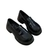 Populares zapatos de cuero para mujer estilo británico, nuevo modelo otoño 2026, mocasines versátiles de suela gruesa con tacón grueso antideslizantes, estilo JK japonés