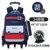 Mochila Escolar con Carrito Estilo Nuevo para Estudiantes de Primaria con Ruedas, Adecuada para Grados 3-5, Gran Capacidad, Impermeable, Mochila que Reduce el Peso con Ruedas para Subir Escaleras