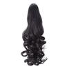 Peruca Rabo de Cavalo Baixo para Mulheres, Rabo de Cavalo Encaracolado Pêra Amarela com Amarração, Cabelo Realista, Cabelo Curto Natural e da Moda, Rabo de Cavalo Pêra Amarela