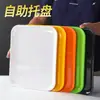 Bandeja de plástico rectangular estilo europeo para tazas de agua bandeja de té vajilla de melamina bandeja para comida rápida plato para pan pastel fruta