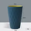Taza de Agua de Plástico Estilo Nórdico Simple para el Hogar Taza Creativa Portátil para Cepillo de Dientes Depósito Dental para Estudiantes Taza de Enjuague Bucal Bicolor para Parejas