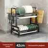 Rack de Armazenamento de Cozinha, Escorredor de Louça, Escorredor de Várias Camadas, Caixa de Armazenamento de Utensílios de Mesa, Escorredor de Louça Multifuncional