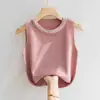 Camisola feminina cor sem mangas base shirt estilo verão roupa íntima com terno bordado estilo fragrância suave top de tricô cabelo liso