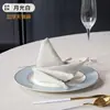 Guardanapos de Mesa para Hotel, Guardanapos de Restaurante, Guardanapos de Algodão e Linho para Banquete, Guardanapos Estilo Ocidental
