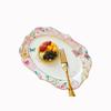 Cerâmica Doméstica Estilo Francês Jantar Ocidental Luxo Retangular Porcelana Óssea Cozinhar Prato de Peixe Tigela Prato Louça Bonita