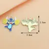 Accesorios de Dibujos Animados Stitch para Manualidades, Figura de Anime, Llavero de Monstruo Pequeño con Goteo de Aceite, Colgante, Accesorio para el Cabello, Adorno Colgante