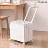 Caja de Almacenamiento de Libros Debajo del Escritorio con Asa, Plástico, con Ruedas, Apilable, Artefacto de Almacenamiento, Carrito Pequeño Organizador de Escritorio para Estudiantes