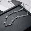 Colar Masculino Aço Titânio Não Desbota Hip-Hop Popular High-End Versátil Corrente de Roupa Simples Personalizado Acessórios Retrô Joias