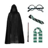 Serie Hp Vaso de Corbata Varita Mágica Set Gafas Mismo Personaje de Película Actuación Halloween Capa de Bruja Capa