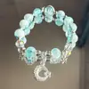 Nuevo Estilo Chino 10mm Pulsera de Tapa de Leche para Mujer Verano Fresco Alta Calidad Gradiente Cremoso Estrella Luna Antigua Pulsera Esmaltada