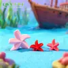 Mini estrella de mar colorida, micro paisaje decorativo, artesanía de resina, accesorios de decoración, estrella de mar de pentagrama mediterránea