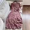 Vestido Longo Estampado Estilo Nacional 2026, Casual e Elegante, Com Amarração na Cintura Emagrecedor Atacado N5Bq8689