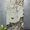 Azulejos de Piso de Pedra de Luxo Estilo Francês Preto Minimalista com Padrão de Mármore 60*120 Azulejos Cerâmicos para Hotéis e Supermercados, Azulejos Brilhantes Cor de Café