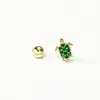 Aretes de Acero Inoxidable Oro de 18K Zircón Acero de Titanio Mini Piercings de Nariz de Rosca Piercing Anillos para Ombligo Joyería Transfronteriza Europea y Americana