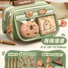 ¡Nueve Capas de Gran Capacidad! Estuche de Lápices de Capibara 2024 Nuevo para Niñas Caja de Papelería de Aspecto Elegante Niñas Escuela Primaria