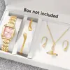 Comércio Exterior Mais Vendido Novo Tendência Quadrado Relógio Feminino Relógio Dourado Relógio Feminino Pulseira de Aço Relógio Feminino Fabricante em Estoque Atacado
