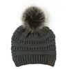 AliExpress novo chapéu de lã bola de lã padrão CC chapéu de malha outono e inverno feminino Europa e Estados Unidos chapéu quente para atividades ao ar livre atacado