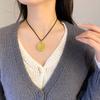 Colar Bússola Dourada de Areia Vietnamita, Corrente para Suéter Estilo Chinês Igual à da Loja de Ouro, Corrente de Pescoço Clavícula de Alto Padrão Versátil Luxuosa