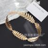 Versión coreana de diadema de hoja metálica parte superior craneal alta diseño de pequeña fragancia para mujer diadema popular europea y americana venta al por mayor transfronteriza Amazon