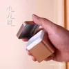 Contenedor de té sellado cuadrado mini portátil para viaje, caja de lata, caja de embalaje universal, contenedor vacío metálico personalizado