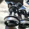 Rodas para vagão de mina de alta capacidade conjunto de rodas aço fundido maciço transporte em trilho de aço de túnel tipo fixo roda de vagão de mina conjunto de rodas de vagão de mina