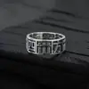 Anillo de apertura de placa de ábaco de riqueza cuadrada nuevo bañado en plata tamaño 21 mm peso aprox. 4,37 gramos outlet de fábrica
