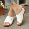 Dropshipping Transfronterizo Zapatillas Europeas y Americanas de Tacón de Cuña, Calzado Exterior de Punta Redonda, Nuevas Sandalias para Mujer, Cómodas y Versátiles, Ligeras para Viajar