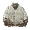 Ropa Vintage 2025 Invierno Nuevo Estilo Japonés Color Sólido Estructurado Cuello Alto Chaqueta de Plumas Cálida 90% Plumón de Pato Blanco Abrigo