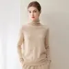Suéter de cachemira de cuello alto para mujer, tejido liso de 12 puntos, nuevo modelo otoño/invierno, 100% cachemira pura, prenda interior de punto