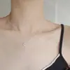 Collar de Corazón Nudo de Plata de Ley 925 Coreano para Mujer, Exquisita Cadena para Clavícula, Versátil para Usar Solo o en Capas, Extremadamente Sencillo