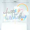 Decoração de bolo nuvem de bola de pelo 2021 Nova Celebridade da Internet Aniversário Pirulito Lua Nuvem Branca Plug-in arco-íris