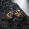 Brincos Cluster de Diamante Cheio de Novo Estilo Transfronteiriços para Homens, Modernos e Versáteis, Brincos de Flor de Íris em Forma de Cruz de Alto Padrão para Mulheres