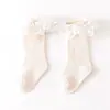 23 Calcetines Nuevos de Verano para Niñas, Calcetines Finos de Malla Hueca para Bebé, Calcetines de Algodón de Caña Media con Encaje de Princesa para Bebé