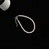 Pulseira de Pérolas de Vidro de Alta Qualidade para Mulheres, Luxo Leve, Nicho, Simples, Exquisite, Estilo Frio, Novo Acessório Versátil