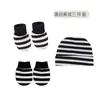 Gorro y Manoplas para Bebé Algodón Infantil Gorro Guantes Set Anti-arañazos Gorro de Hospital para Recién Nacido