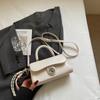 Bolsa pequena estilo coreano feminina primavera e verão, combinando, 2025, nova moda, bolsa transversal de ombro, bolsa quadrada pequena portátil e estilosa para mulheres