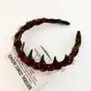 Diadema Ondulada Envainada en Lana de Alta Gama para Mujer, Diadema Alta para Lavarse la Cara, Fijar el Cabello, Pasador, Accesorio para el Cabello para Otoño
