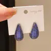 Pendientes de Plata Retro de Alta Resistencia Estilo Lujo con Zirconia Forma de Gota de Agua, Modernos y Sencillos, Pendientes Elegantes con un Toque de Alta Gama para Mujer