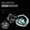 Copo de Cristal com Tampa para Nail Art Modelo Novo Transfronteiriço, Copo de Cristal com Formato Especial, Copo Octogonal Especificamente Projetado para Segurar Líquido de Cristal para Nail Art