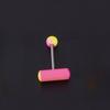 Moda para moto color degradado clavo de lengua forma de corazón estrella de cinco puntas aro de lengua acrílico color caramelo aro de lengua comercio exterior transfronterizo