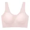 Sutiã sem bojo com costas nuas e fecho frontal para mulheres, estilo fino, levanta e sustenta os seios laterais, estilo regata, sem aro, sutiã esportivo anti-queda