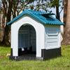 Casa para Perro nido para gato exterior nido para conejo casa para mascotas de plástico universal para las cuatro estaciones nido para perro exterior a prueba de lluvia a prueba de viento Villa para perro
